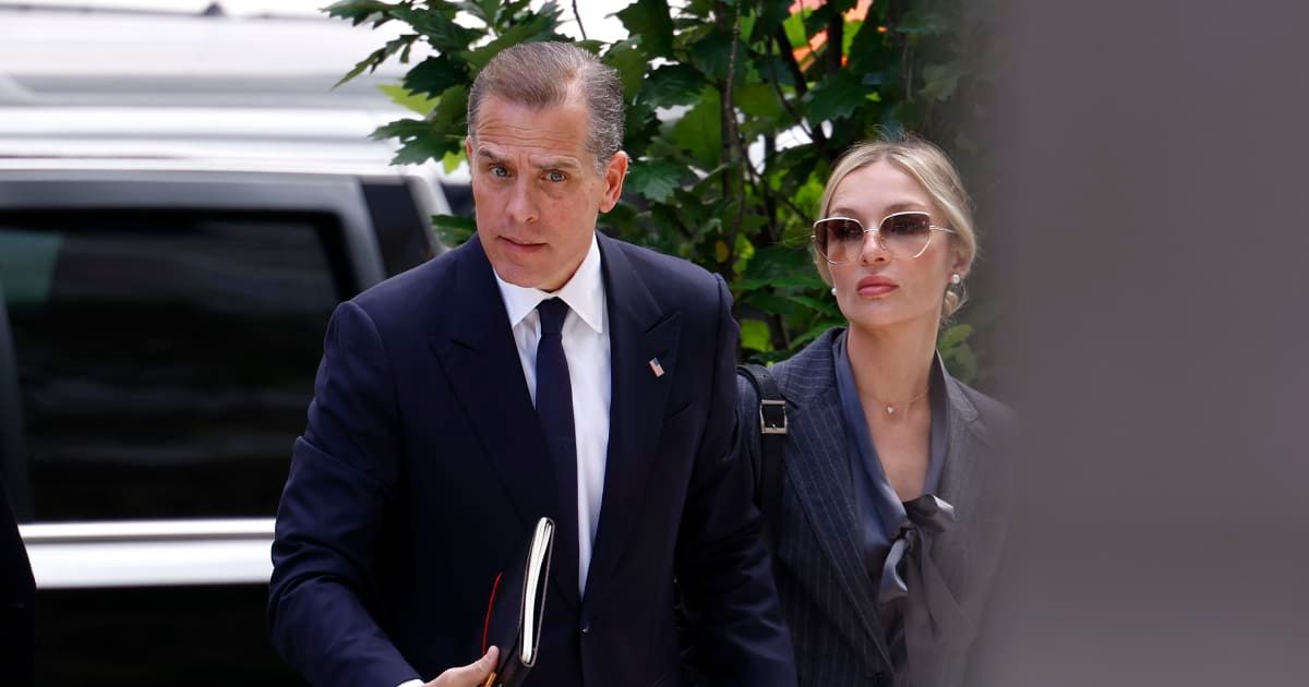 Federal prosecutors used Hunter Biden's (left) infamous 'laptop from hell' as a major element of case against him (Photo by Anna Moneymaker/Getty Images)