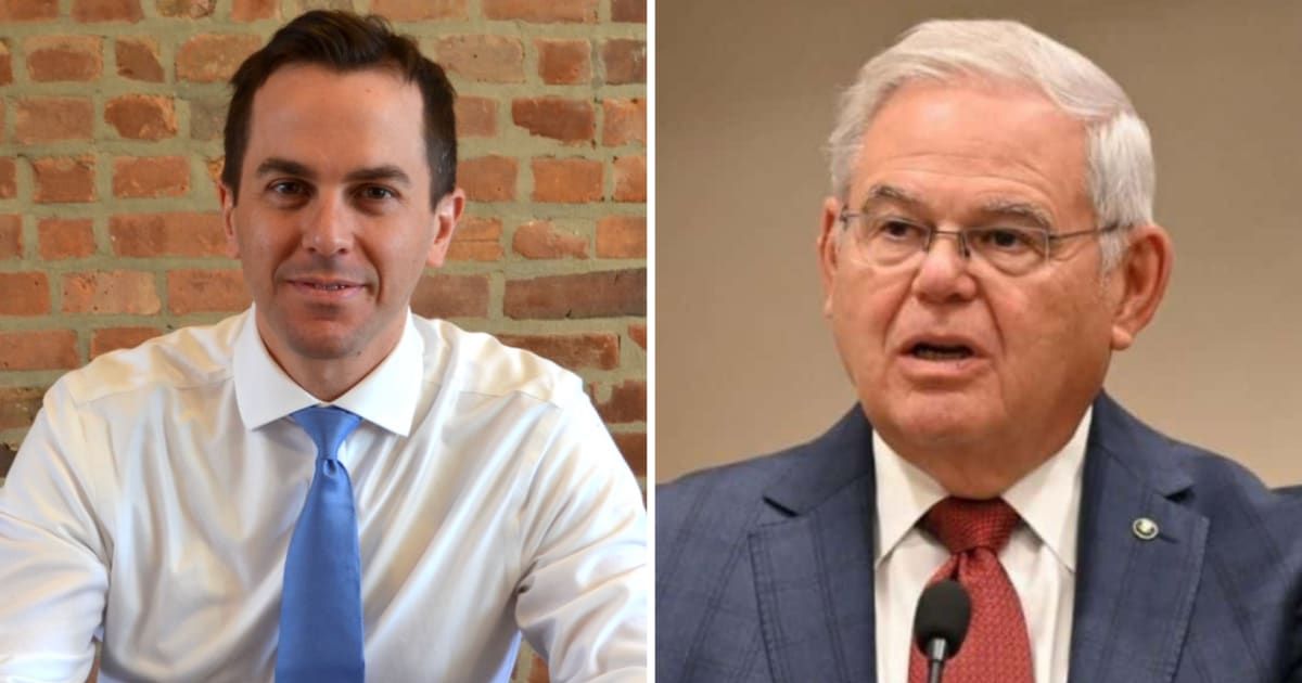Rob Menendez Jr won the New Jersey Democratic primary despite his father Bob Menendez's indictment in the bribery trial (@robmenendez4nj/Instagram, Getty Images)