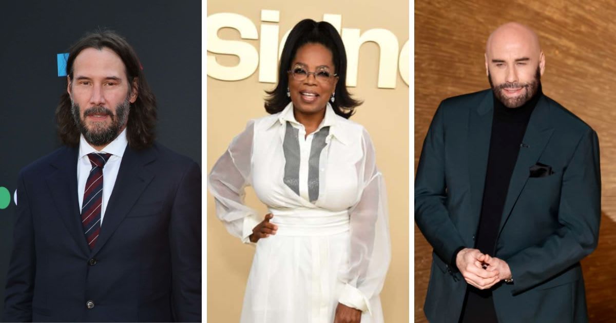 Keanu Reeves, Oprah Winfrey, and John Travolta have suffered the loss of a child (Getty Images)