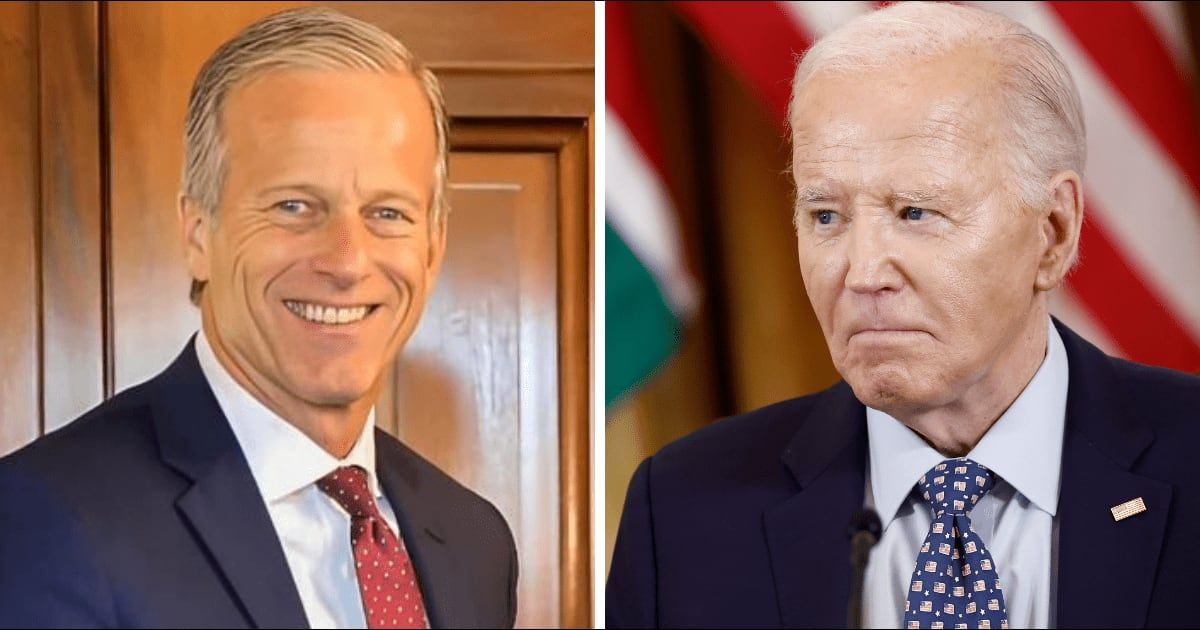 Senator John Thune said Joe Biden is slipping mentally (Getty Images)