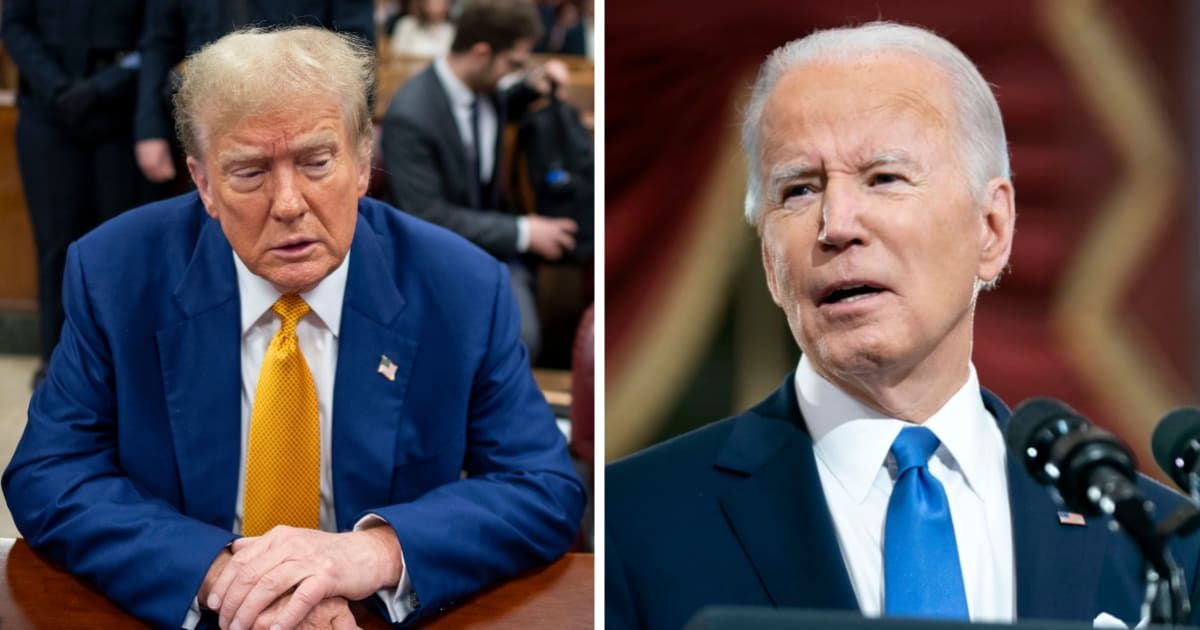 The voters denied the notion that Donald Trump was treated unfairly, even though they did think the trial's timing was politically motivated (Getty Images)