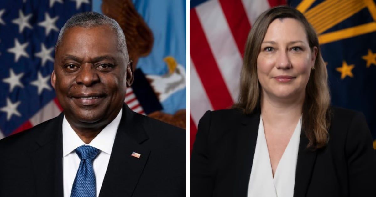 Lloyd Austin’s chief of staff Kelly Magsamen is leaving her post (X/ @SecDef and defense.gov)