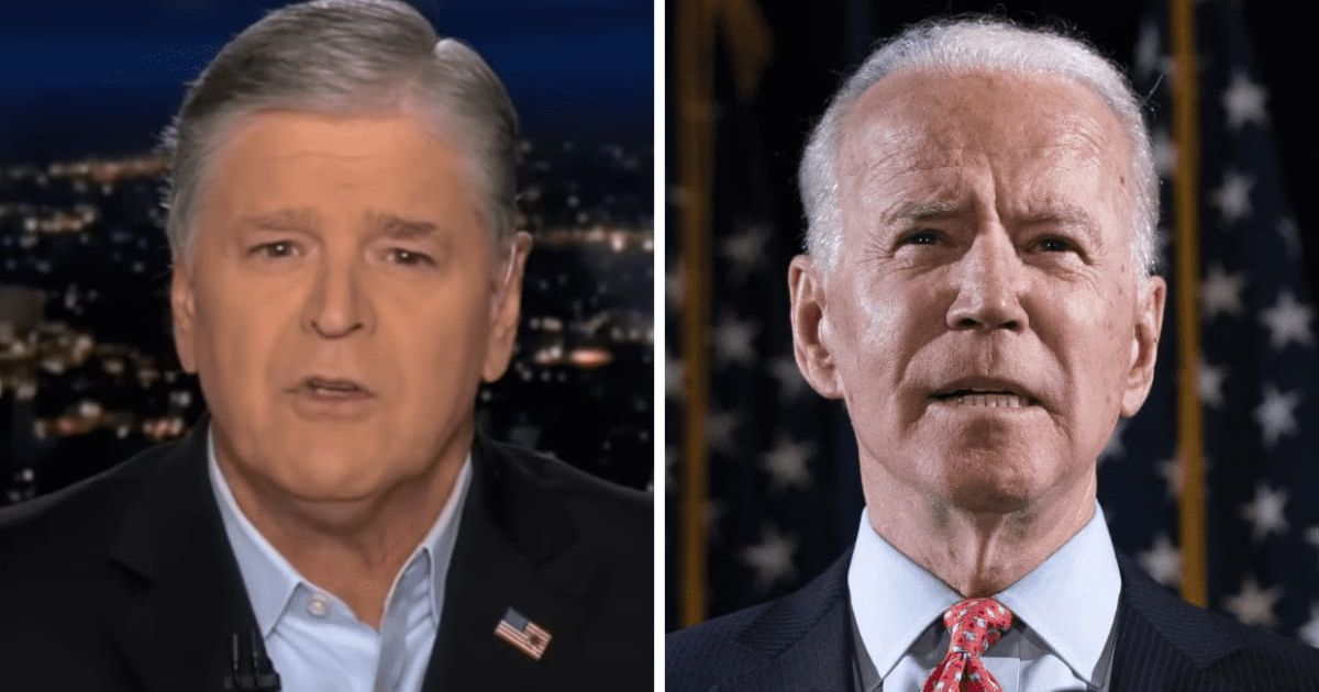 Sean Hannity sharply criticized President Biden's Normandy speech on the 80th anniversary of D-Day  (YouTube/Fox News, Getty Images)