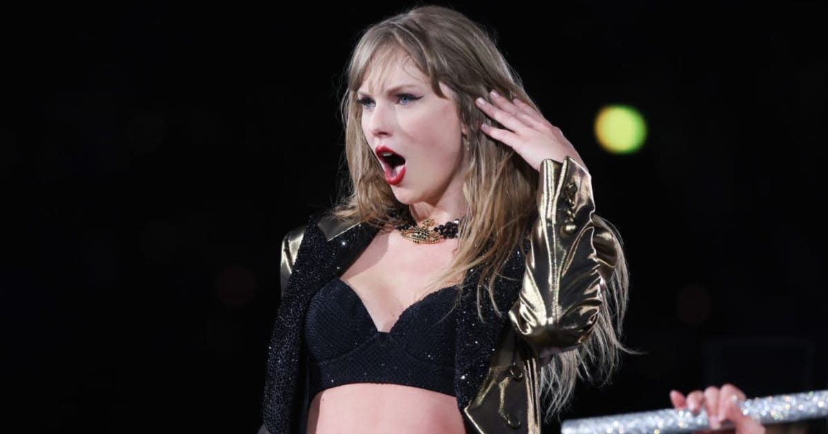 A mystery person was spotted high above at Taylor Swift’s Madrid concert (Michael Campanella/TAS24/Getty Images for TAS Rights Management )