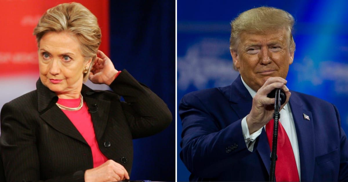 Hillary Clinton commemorated the 80th anniversary of D-Day with a tweet that seemed to suggest that Donald Trump is a threat to democracy similar to the Nazis (Getty Images)