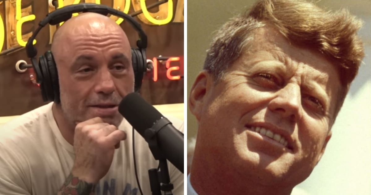In his latest podcast episode, Joe Rogan wondered if the US would witness once again a political assassination like President John F Kennedy's (PowerfulJRE/YouTube, Getty Images)