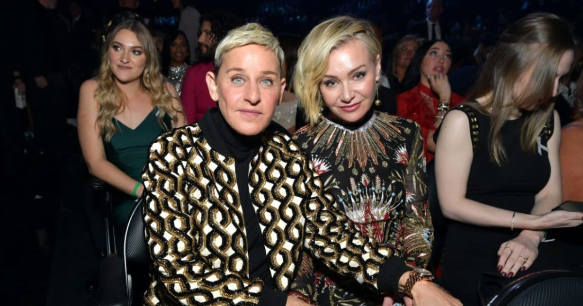 Ellen DeGeneres receives the support of her wife Portia de Rossi (Getty Images)