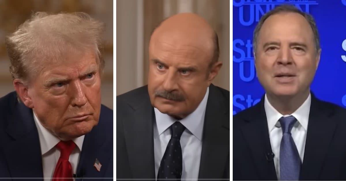 In a recent interview with Dr Phil McGraw, former President Donald Trump didn't hold back his criticism of Rep Adam Schiff (D-CA), targeting his appearance (Dr. Phil Primetime, CNN, YouTube)