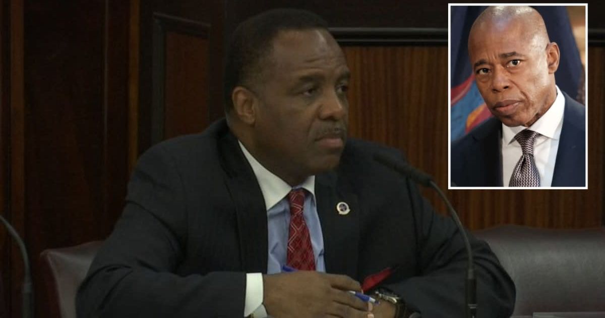 Eric Adams’ top aide Tim Pearson slapped with third lawsuit claiming alleged abuse of power (Getty Images/NY1/screengrab)