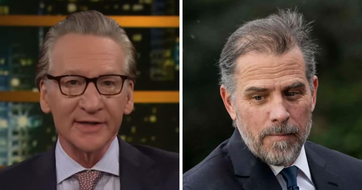 Bill Maher discussed the federal gun trial of Hunter Biden during the opening monologue of the June 7, 2024 episode of 'Real Time with Bill Maher' (@billmaher/X, Getty Images)