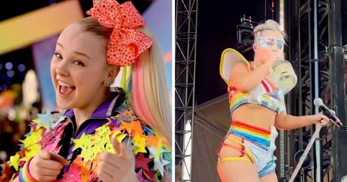JoJo Siwa chugs Vodka from bottle at LA Pride stage and shuts down troll who called her 'a man' with a dose of sass