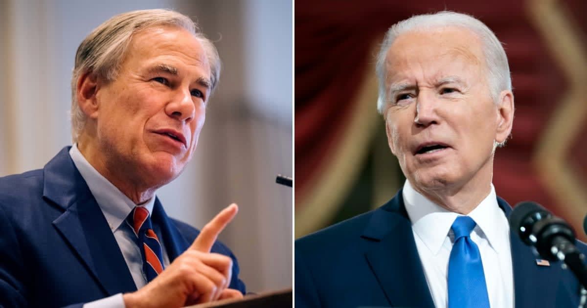 Governor Greg Abbott claimed in an interview that President Joe Biden's executive order is making illegal border crossings 'worse' (Getty Images)