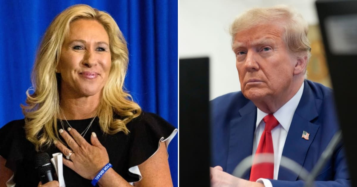 Rep Marjorie Taylor Greene (R-GA) made headlines by comparing former President Donald Trump to Jesus Christ (Getty Images)