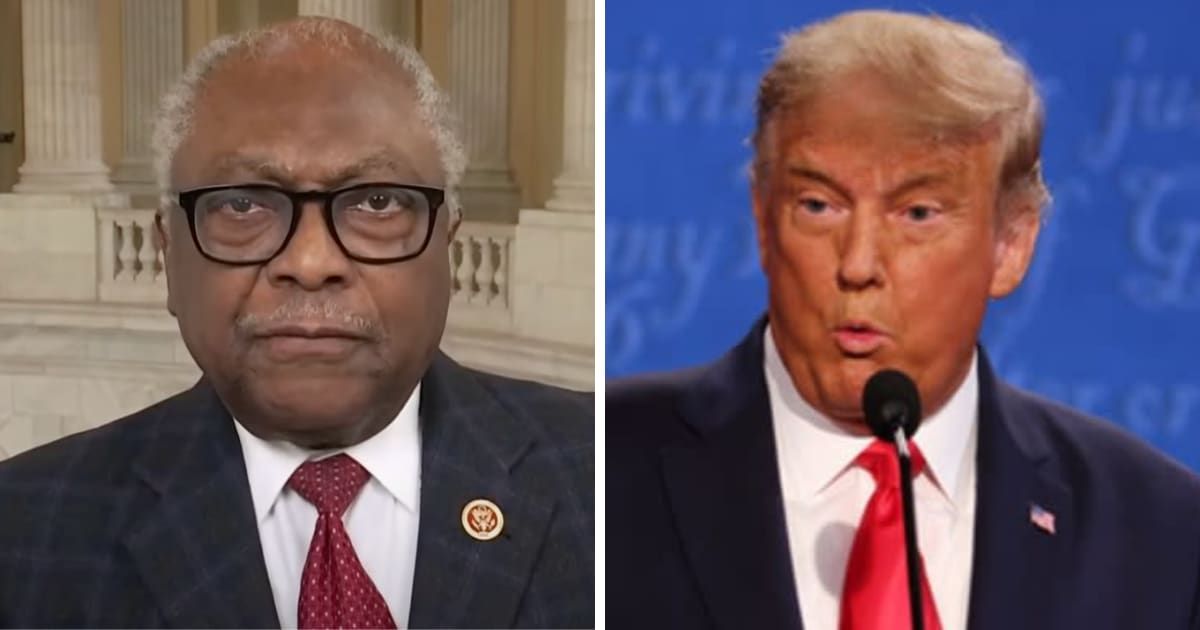James Clyburn remains unconvinced of a genuine shift in voter sentiment despite numbers showing support among Black men for Trump (CBS News/YouTube, Getty Images)