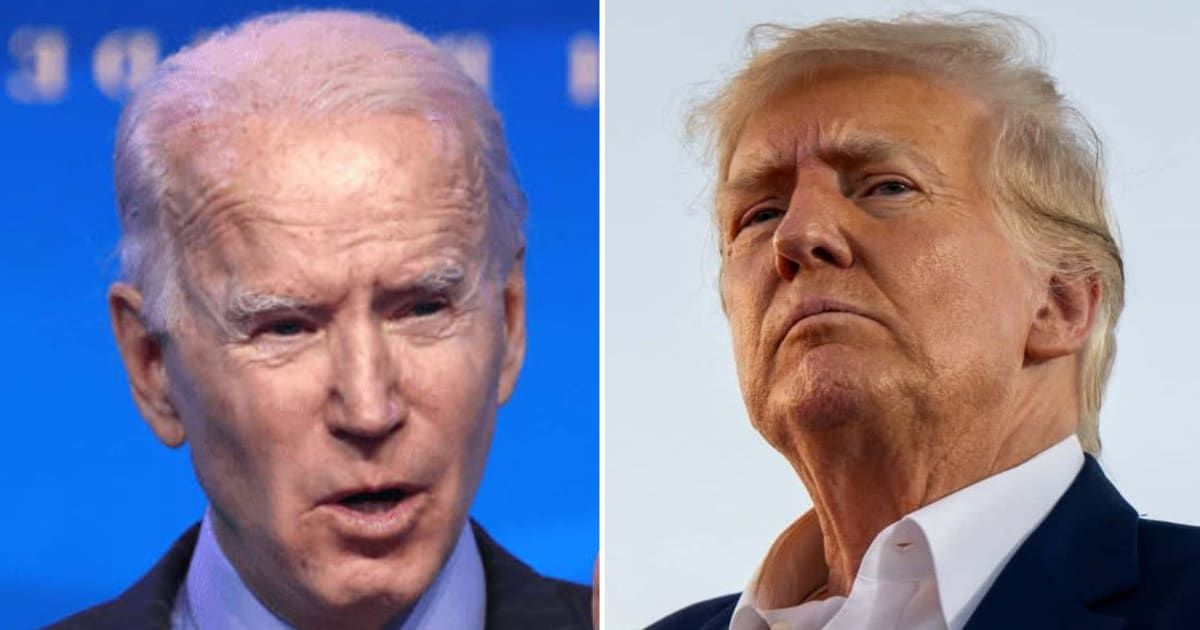 Donald Trump has been labelled as a 'convicted criminal' by Joe Biden's campaign (Getty Images)