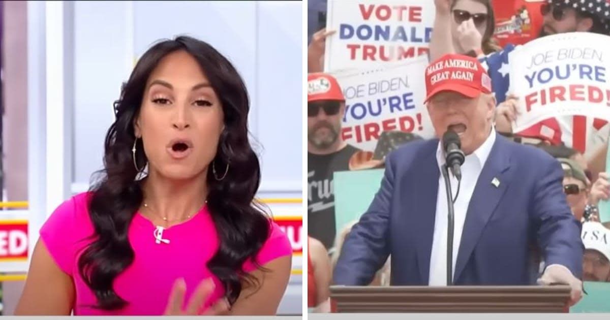 Fox News host Emily Compagno praised Donald Trump for his handling of a teleprompter glitch during his Las Vegas rally (Fox News/YouTube)