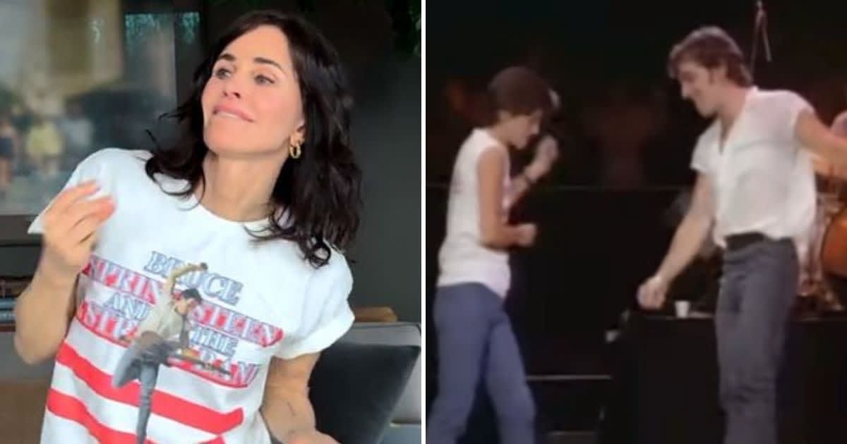 Courteney Cox  recreated her dance from Bruce Springsteen's iconic 'Dancing in the Dark' music video (@courtneycox/Instagram)