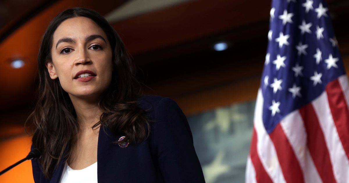 Rep Alexandria Ocasio-Cortez (D-NY) hosted an online live stream on the issue of antisemitism and democracy over X on Monday, June 10, 2024 (Getty Images)