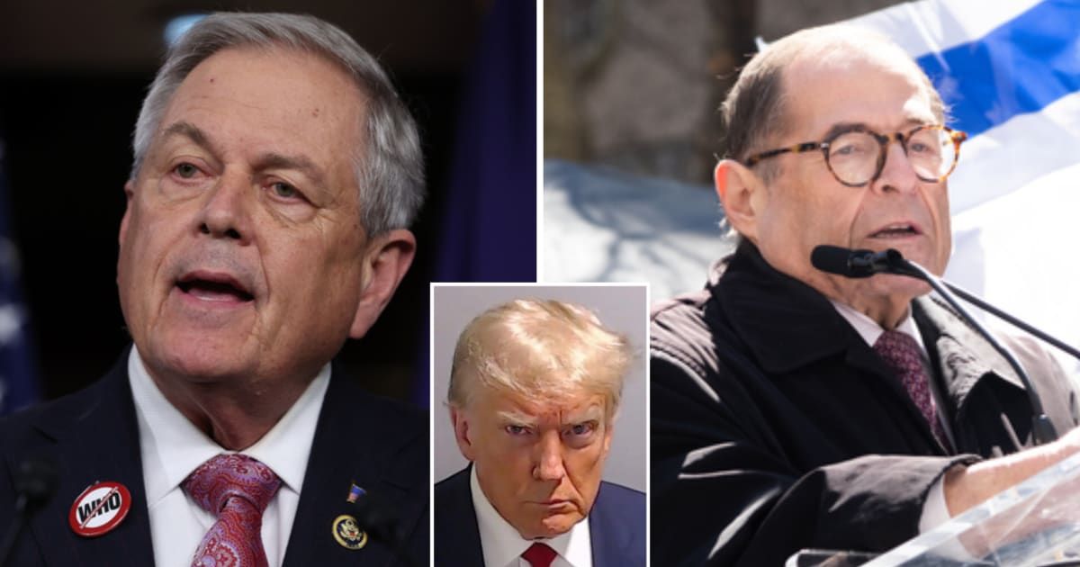 Rep Ralph Norman and Rep Jerrold Nadler clashed over Donald Trump's hush money conviction (Getty Images, Fulton County Sheriff's Office)
