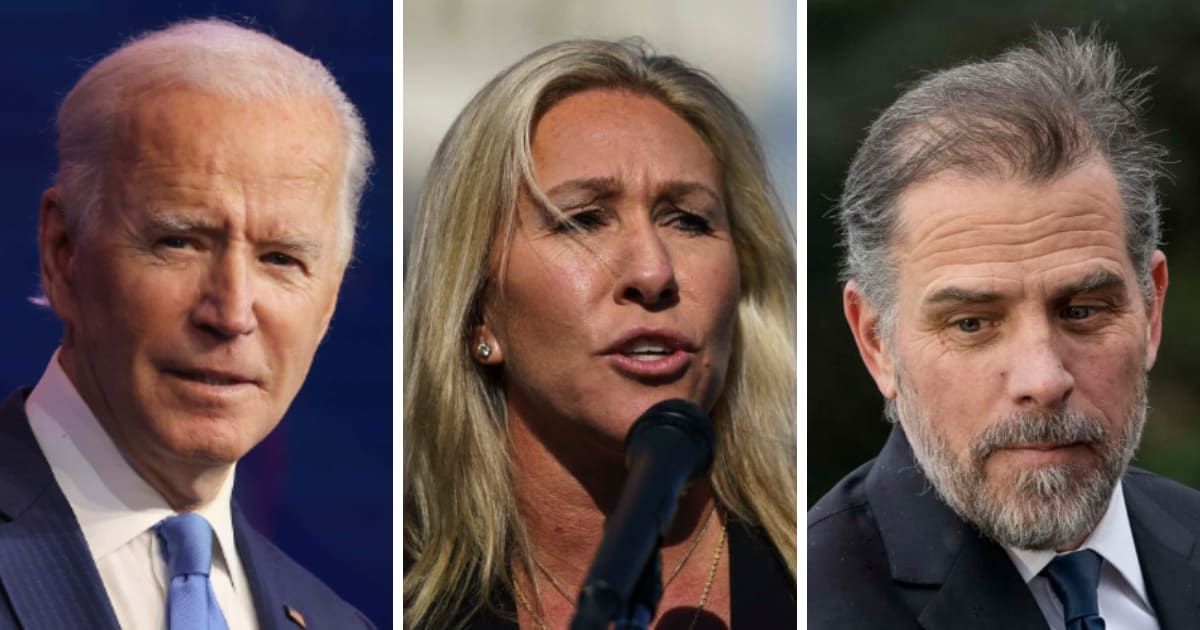 Marjorie Taylor Greene attacked both Hunter Biden and Joe Biden following former's conviction in the federal gun trial on June 11, 2024 (Getty Images)