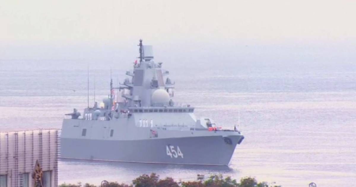 The Russian Admiral Gorshov entering US waters (Edition CNN video screengrab)