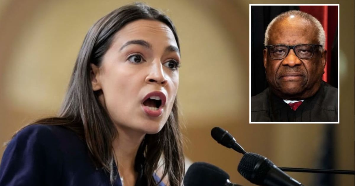 Alexandria Ocasio-Cortez has made shocking claims about the Supreme Court and Clarence Thomas (Getty Images)