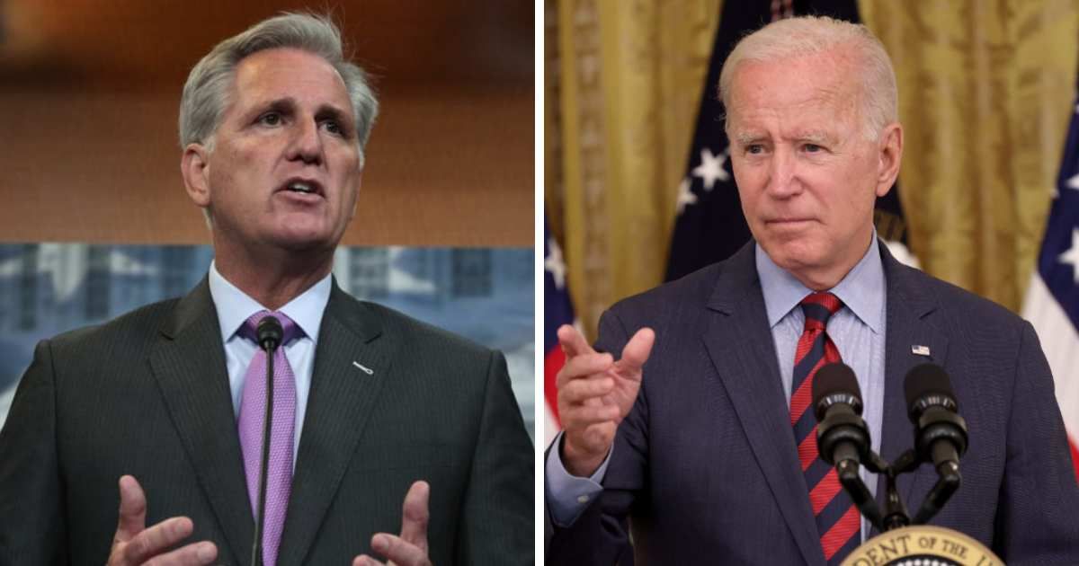Former Speaker Kevin McCarthy stated that President Joe Biden gave him a tour of a swimming pool and dressing room at the White House (Getty Images)