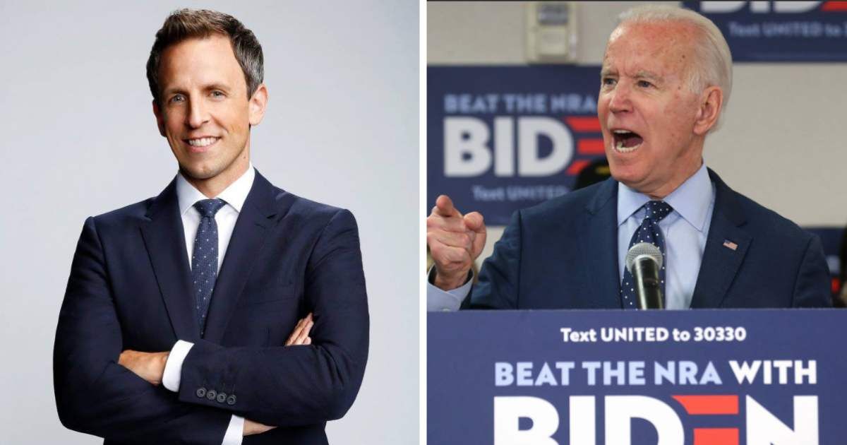 Seth Meyers has been candid about his election support just like the majority of other liberal late-night comedians (Facebook/Seth Meyers, Getty Images)