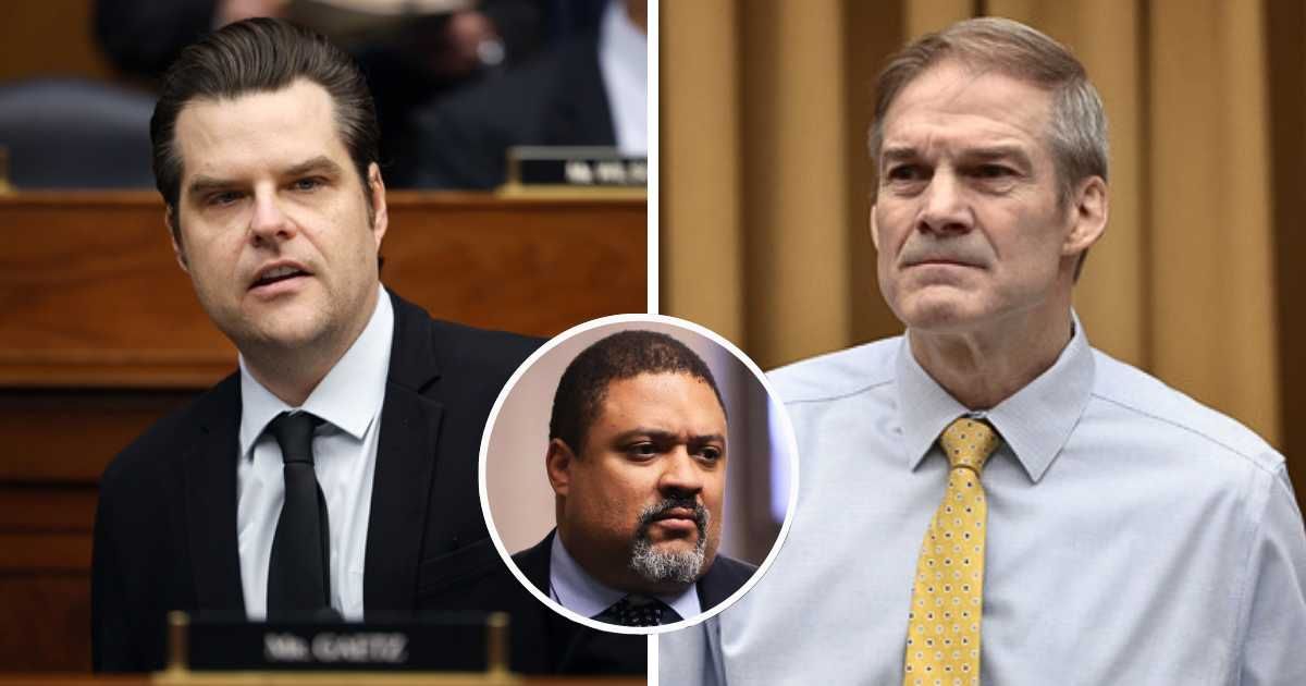 Matt Gaetz sent a House Judiciary Committee hearing off the rails after he sought to subpoena Manhattan DA Alvin Bragg forcing Chairman Jim Jordan to call for a recess (Chip Somodevilla, Win McNamee/Getty Images)