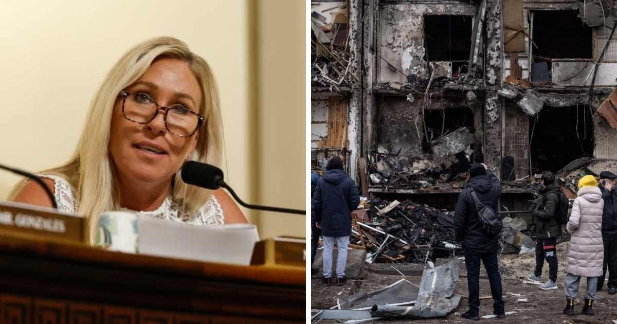 Marjorie Taylor Greene has been opposed to US funding the Ukraine war (Anna Moneymaker/Getty Images, Getty Images)