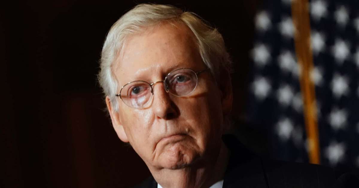 Mitch McConnell said that liberals pose a significant threat to democracy by embedding bureaucratic control in government(Getty Images)