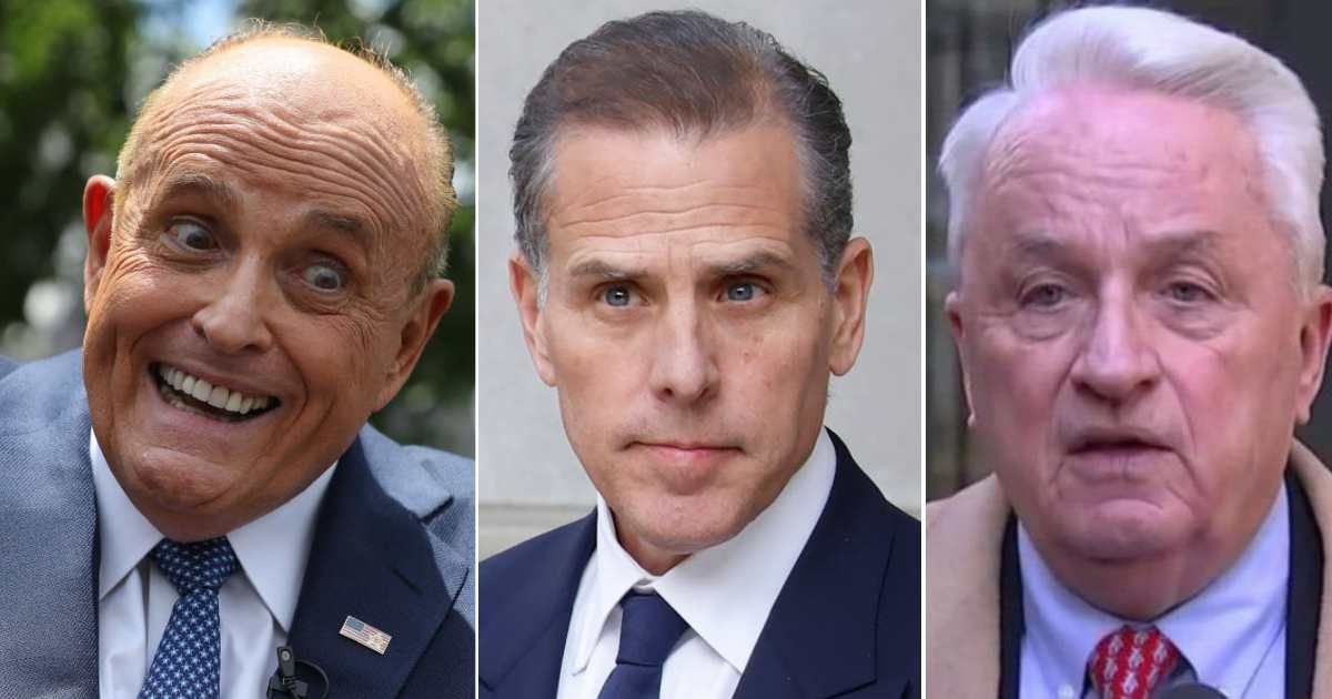 Hunter Biden has dropped the laptop lawsuit against Rudy Giuliani and Robert Costello following his conviction in gun trial (Getty Images, NBC News/ YouTube)