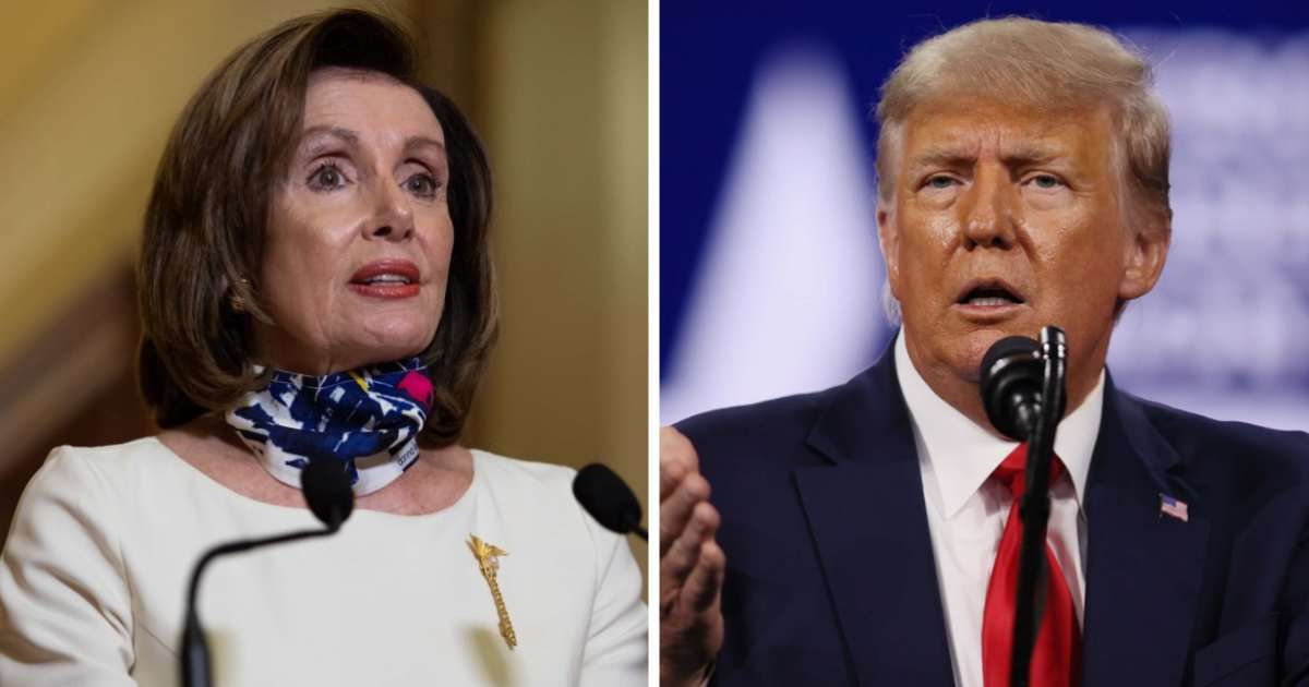 Nancy Pelosi described Donald Trump's meetings as a trip back 'to the crime scene' (Getty Images)
