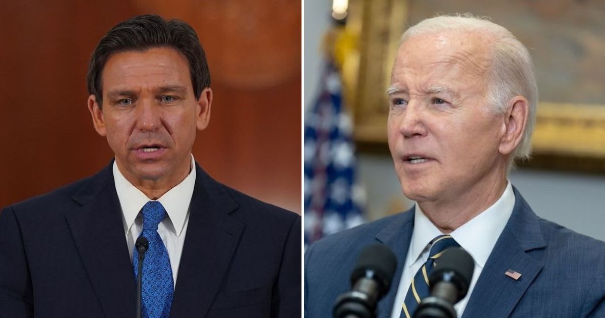 Ron DeSantis has attacked Joe Biden over Russian warships near Florida (@flgovrondesantis, @potus/Instagram)