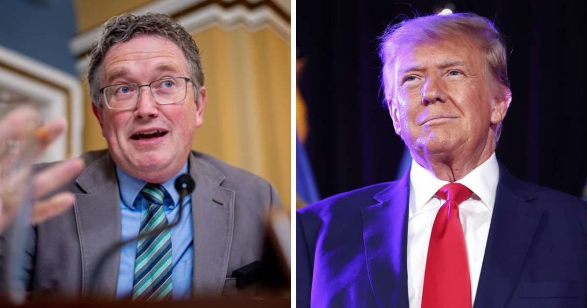 Rep Thomas Massie said Donald Trump briefly proposed a plan to replace income taxes with tariff (Getty Images, Andrew Harnik/Getty Images)