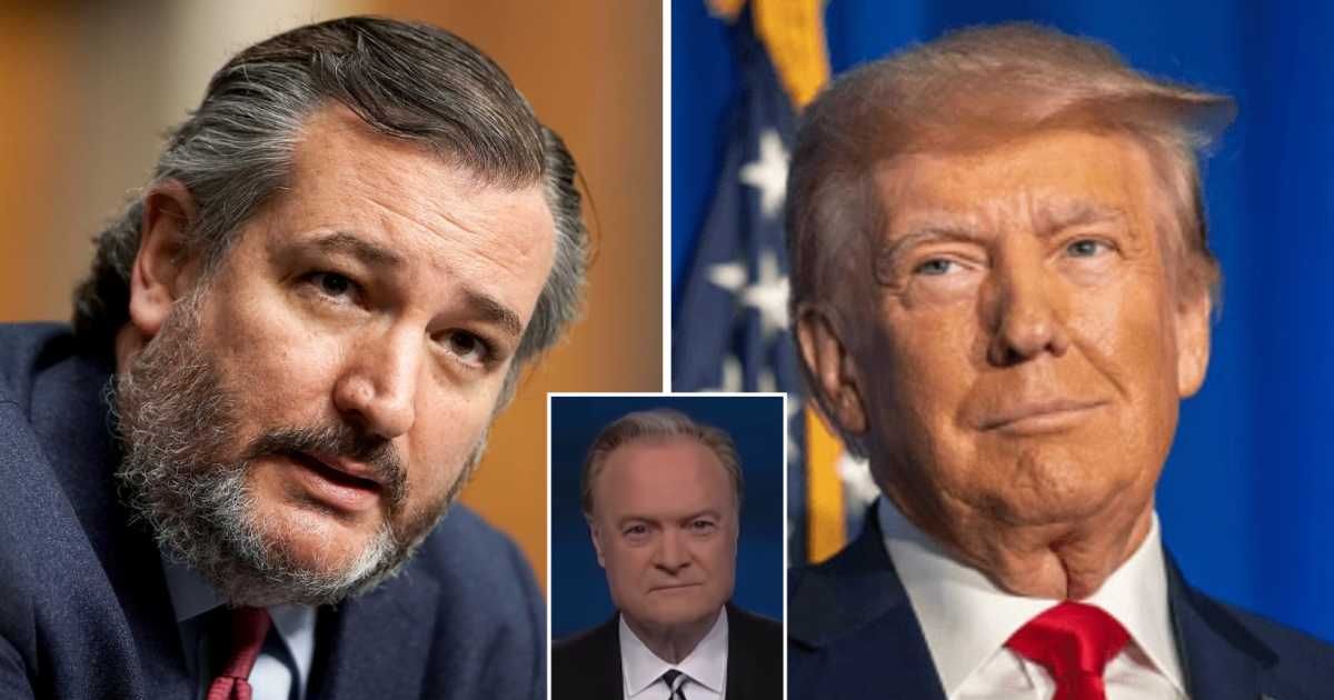 Lawrence O’Donnell mocked Ted Cruz for applauding Donald Trump after his exit (Getty Images)