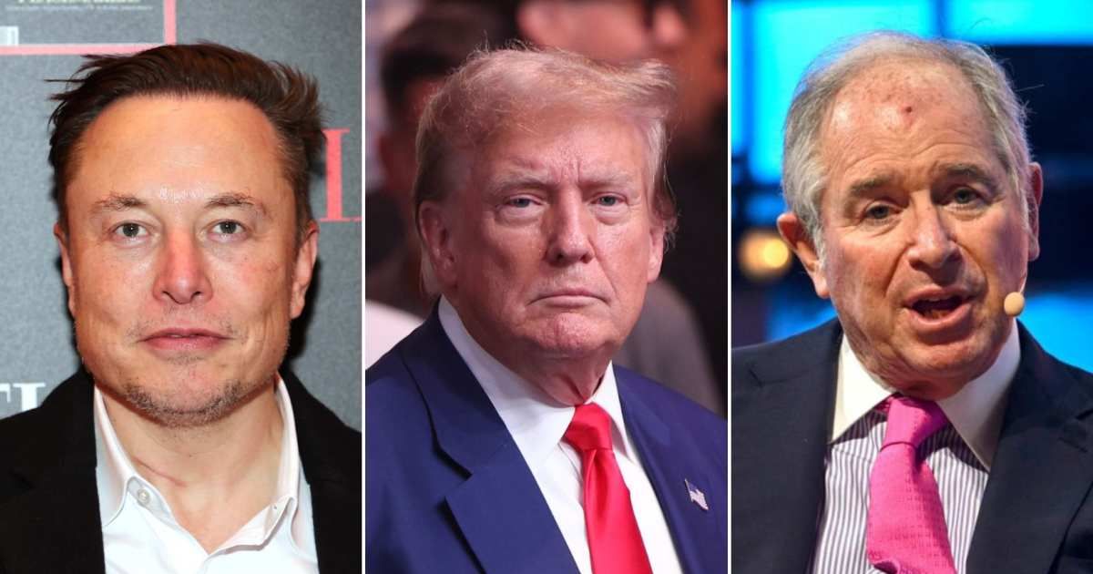 Elon Musk and Stephen Schwarzman have shown their support for presumptive GOP nominee Donald Trump (Getty Images)