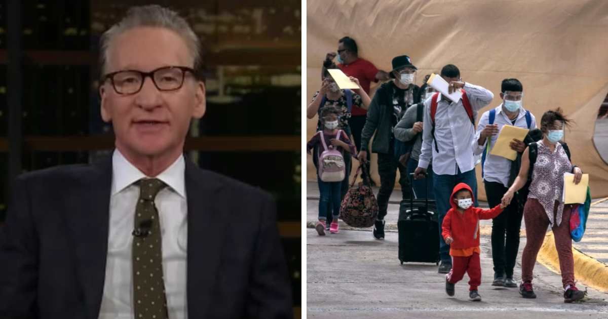 Bill Maher argued that Democrats' fear of being labeled as racist is preventing them from taking necessary steps on immigration (HBO/YouTube, Getty Images)