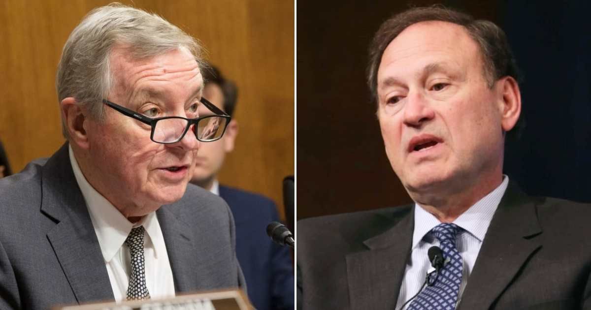 Sen Dick Durbin was urged to adopt more aggressive tactics, such as subpoenaing Justice Samuel Alito (R) to testify (Getty Images)