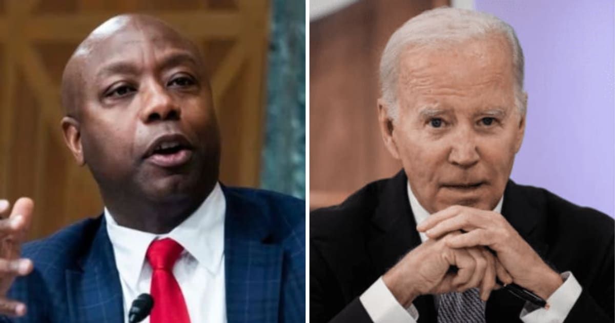 Sen Tim Scott claimed violent crime has increased under President Joe Biden despite contrary statistics (Getty Images)