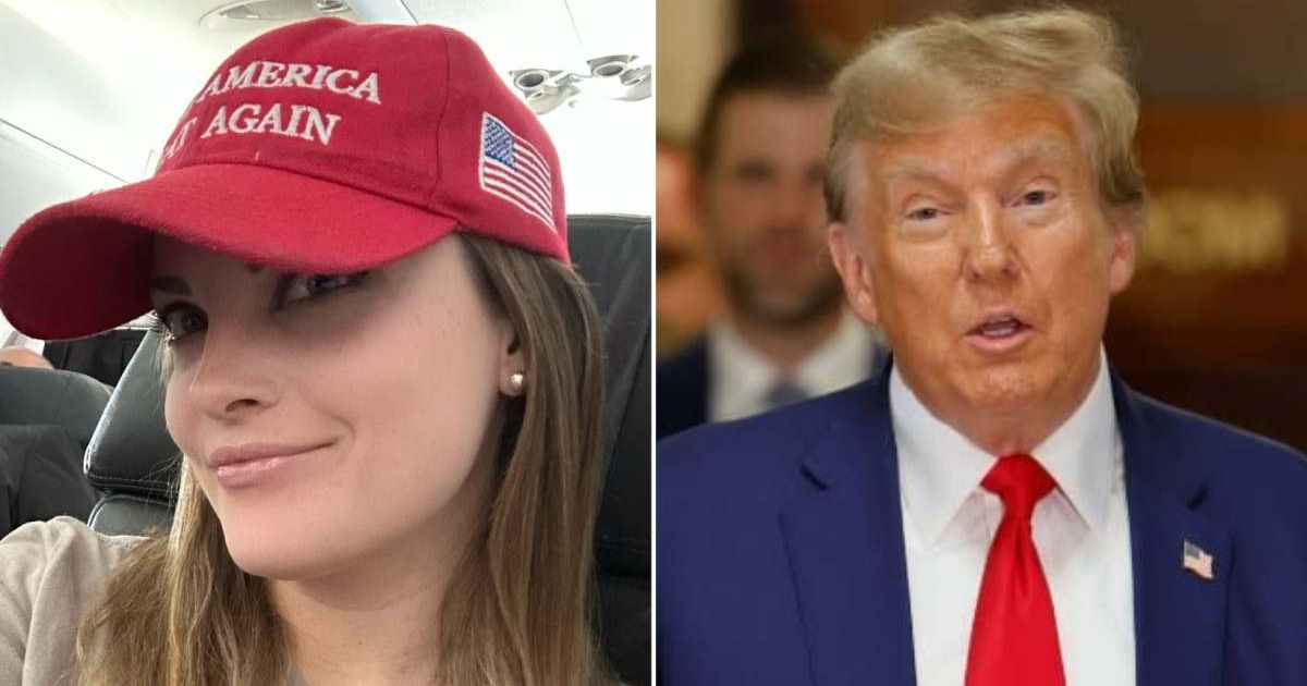 Donald Trump's supporter Heather Mullins was allegedly ignored by flight attendant while taking drink orders (@TalkMullins/X, Getty Images)