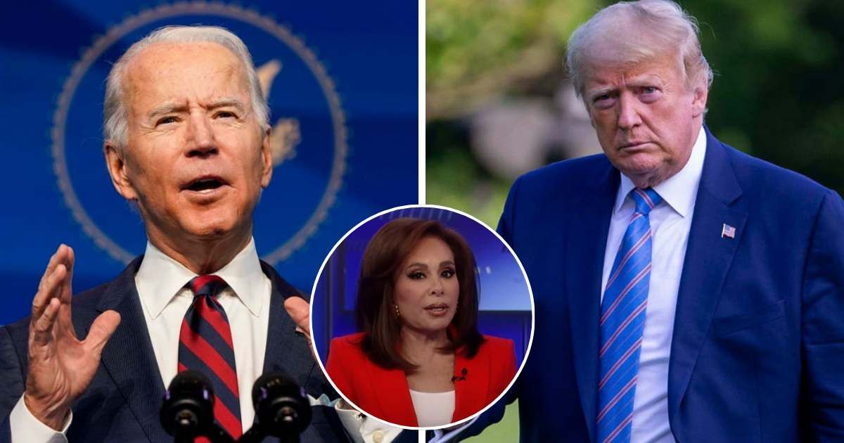 Jeanine Pirro claimed that the format of the presidential debate between Joe Biden and Donald Trump would potentially favor the President (Getty Images and Fox News/Screengrab)