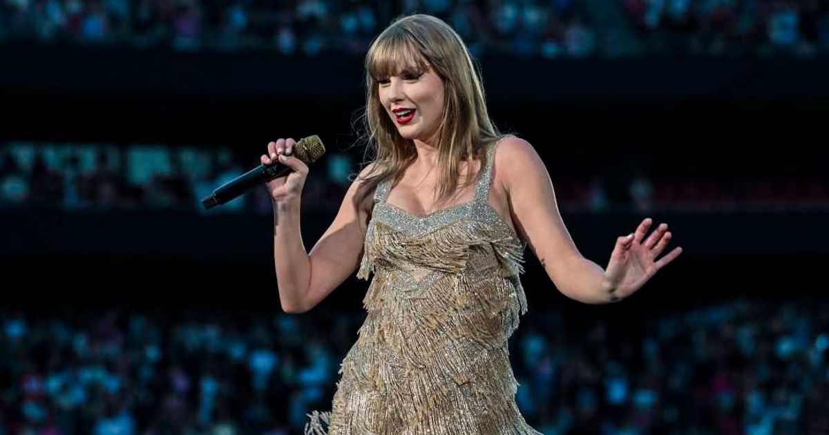 Taylor Swift was trolled for her dancing skills during Eras tour stop (Pedro Gomes/TAS24/Getty Images)