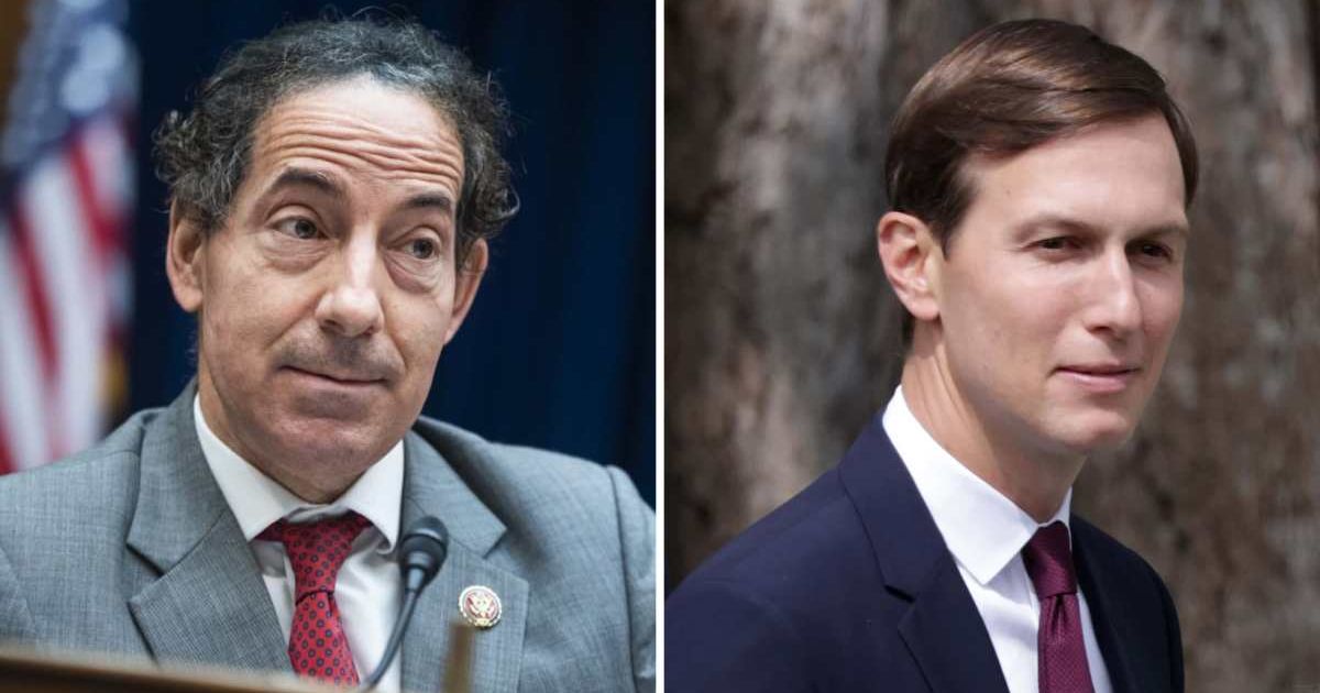 Jamie Raskin said Jared Kushner's financial dealings should be probed as criticism of members of poitical families enriching themselves should not be selective (Getty Images)