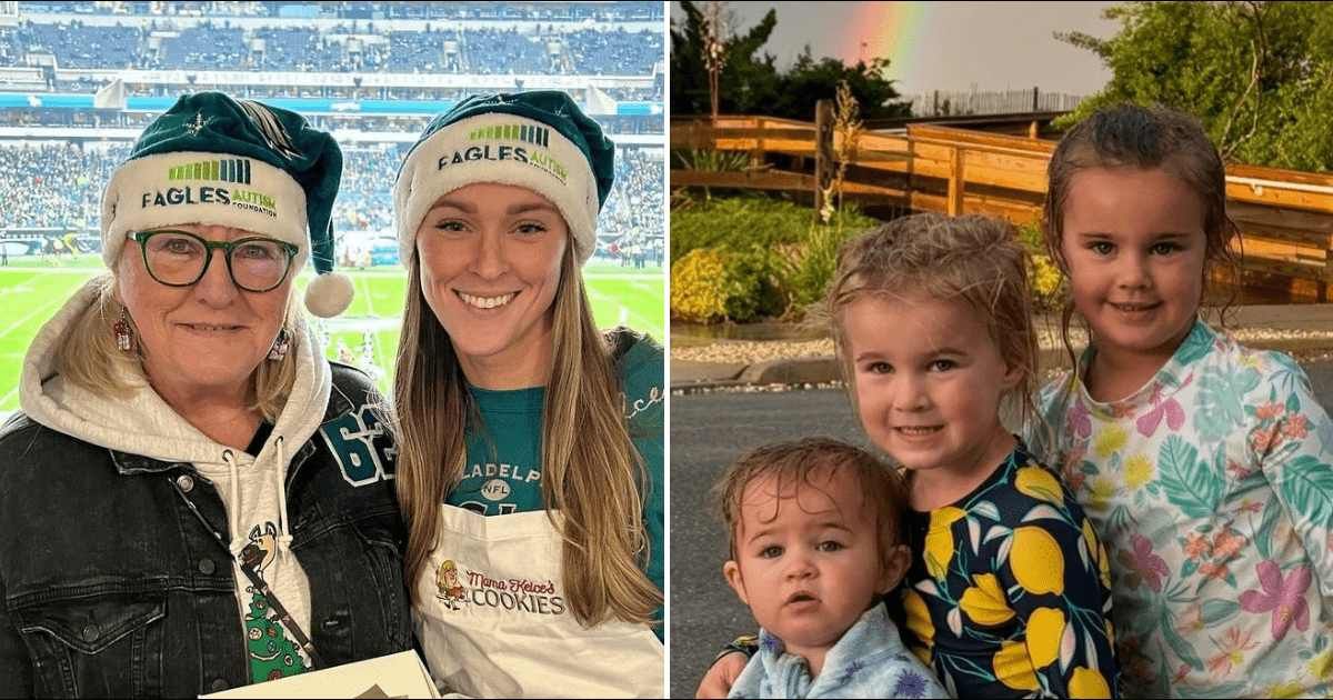 Kylie Kelce's post quickly became a hit, amassing over 500,000 likes within hours of being uploaded to Instagram (@donnakelce, @kykelce/Instagram) 