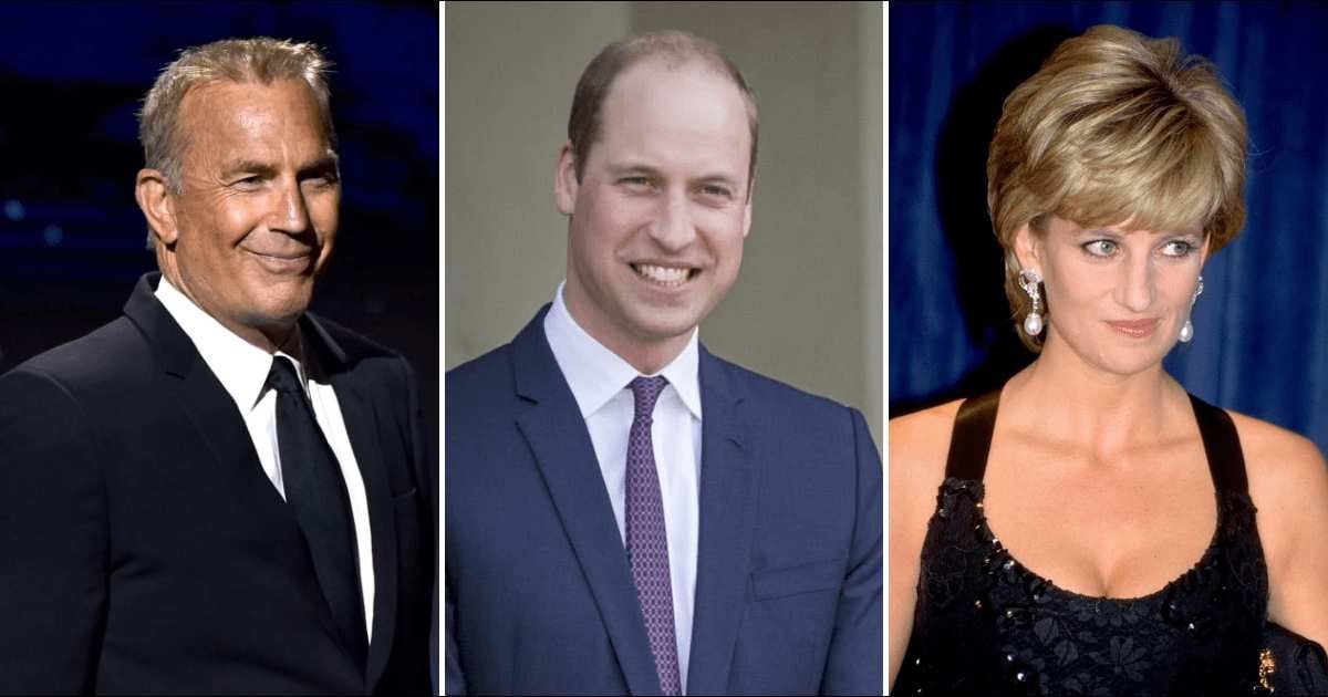 Kevin Costner revealed Prince William told him that his mother Princess Diana was fond of the actor (Getty Images, Patrick van Katwijk/Getty Images, Photo by Newsmakers)
