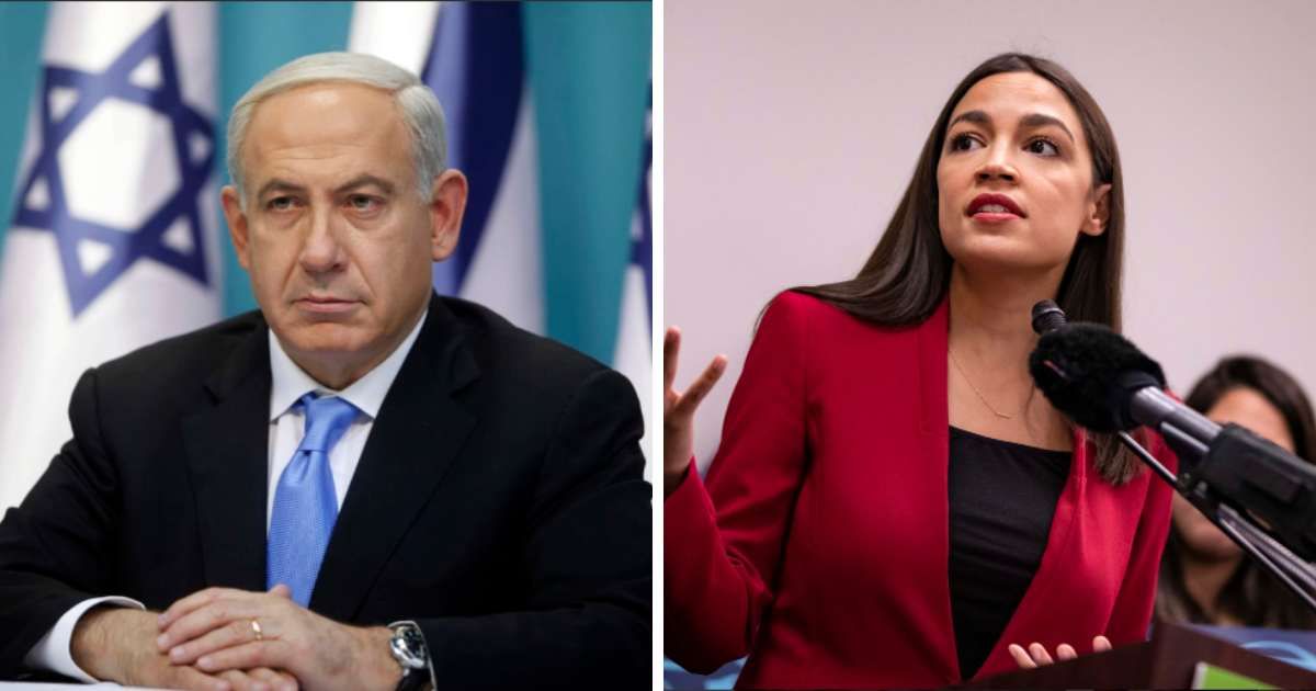 Rep Alexandria Ocasio-Cortez (D-NY) tweeted against Israeli Prime Minister Benjamin Netanyahu's upcoming address to the US Congress (Getty Images)