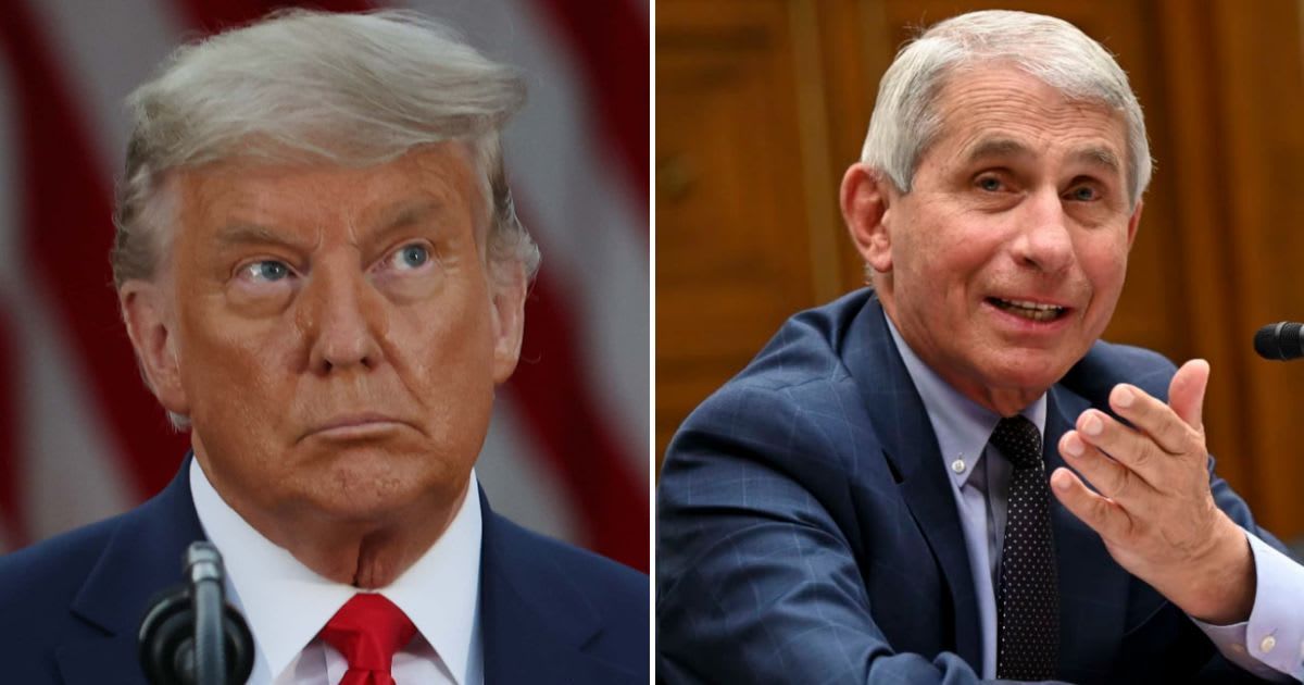 Dr Anthony Fauci recalled how former President Donald Trump responded when corrected during a televised press briefing in the early stages of the coronavirus pandemic in March 2020 (Getty Images)