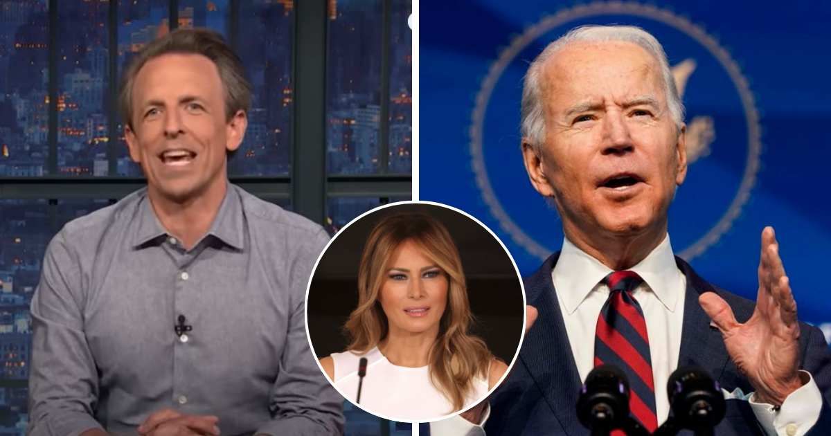 Seth Meyers humorously claimed President Joe Biden’s recent efforts to protect undocumented immigrants married to US citizens will particularly benefit Melania Trump (Late Night with Seth Meyers, Getty Images)