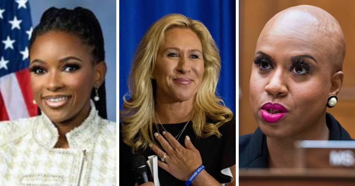 Jasmine Crockett shares Ayanna Pressley was up for a fight with Marjorie Taylor Greene (US House of Representatives and Getty Images)